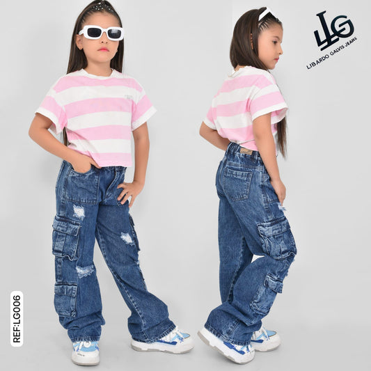 JEANS PALAZZO CARGO REF:LG006